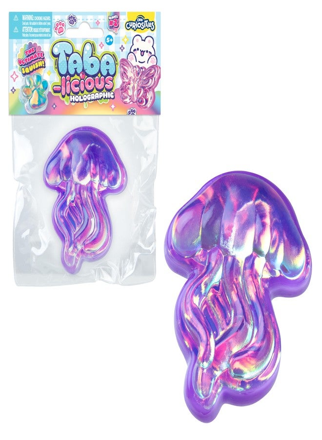 The Orb Factory ORB Tabalicious Holographic TABA Squishy Jellyfish Toy - Cute, Sticky Jellyfish TABA Squishies with Holographic Surface - Fun Squishy Stress Ball Toys - Kawaii Sensory Fidget Toys for Kids and Adults - Image 4