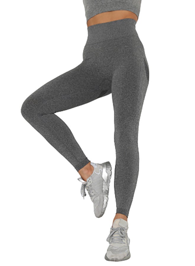 NIBEMINENT Solid Leggings Grey - Image 1