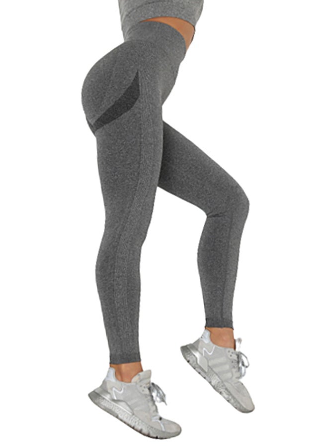NIBEMINENT Solid Leggings Grey - Image 3