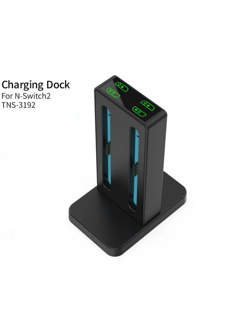 SKEIDO 4-in-1 Left and Right Handle Magnetic Charging Dock for Nintendo Switch 2 Joy Con Charging Station with LED Indicator & Buzzer -TNS-3192B - Image 5