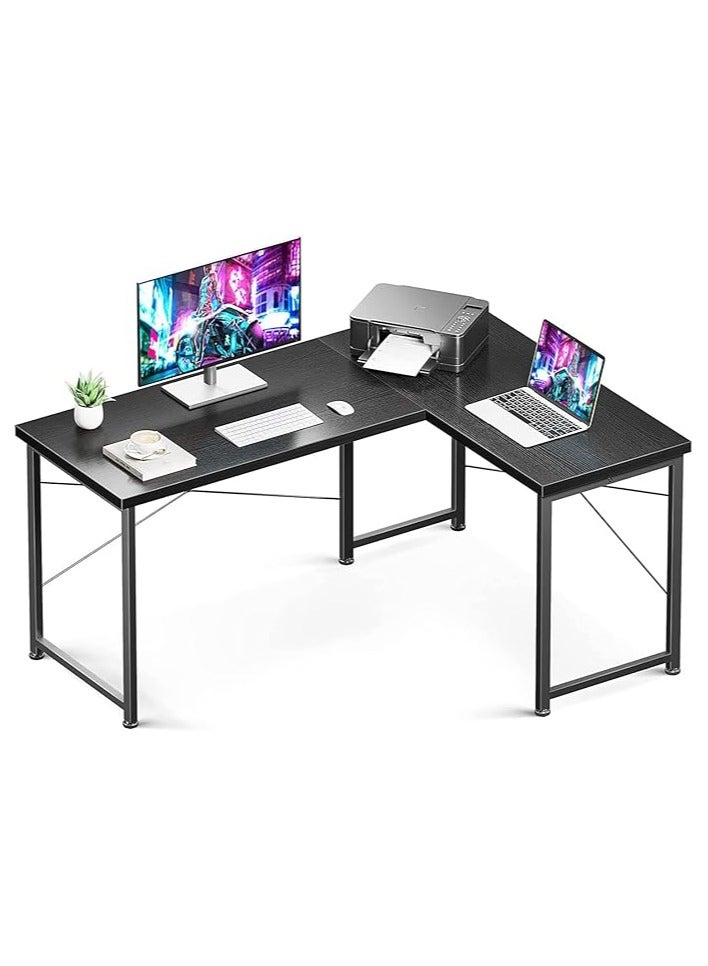 AGD L-shaped gaming desk with rounded corner and removable shelf for home, office and workstation - Image 4