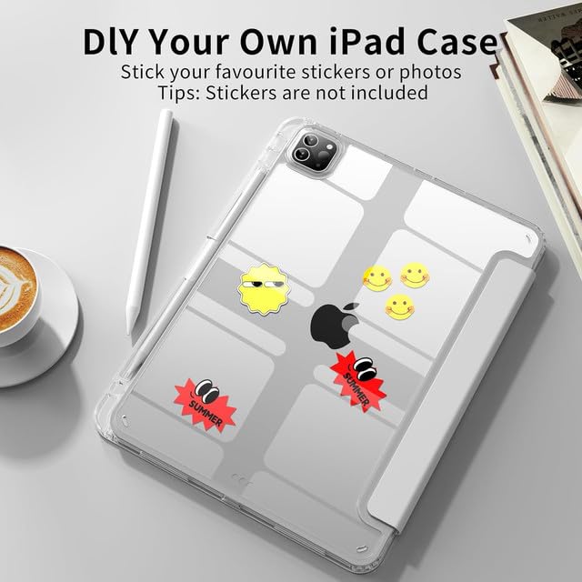 Boxome Tablet Case Cover for Apple iPad 10.9 inch (10th Gen) [Auto Sleep/Wake Cover] [Pencil Holder] [Trifold Stand] [Frosted Back] - White - Image 4