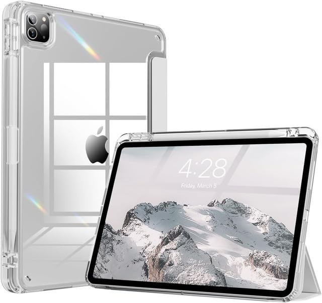 Boxome Tablet Case Cover for Apple iPad 10.9 inch (10th Gen) [Auto Sleep/Wake Cover] [Pencil Holder] [Trifold Stand] [Frosted Back] - White - Image 1