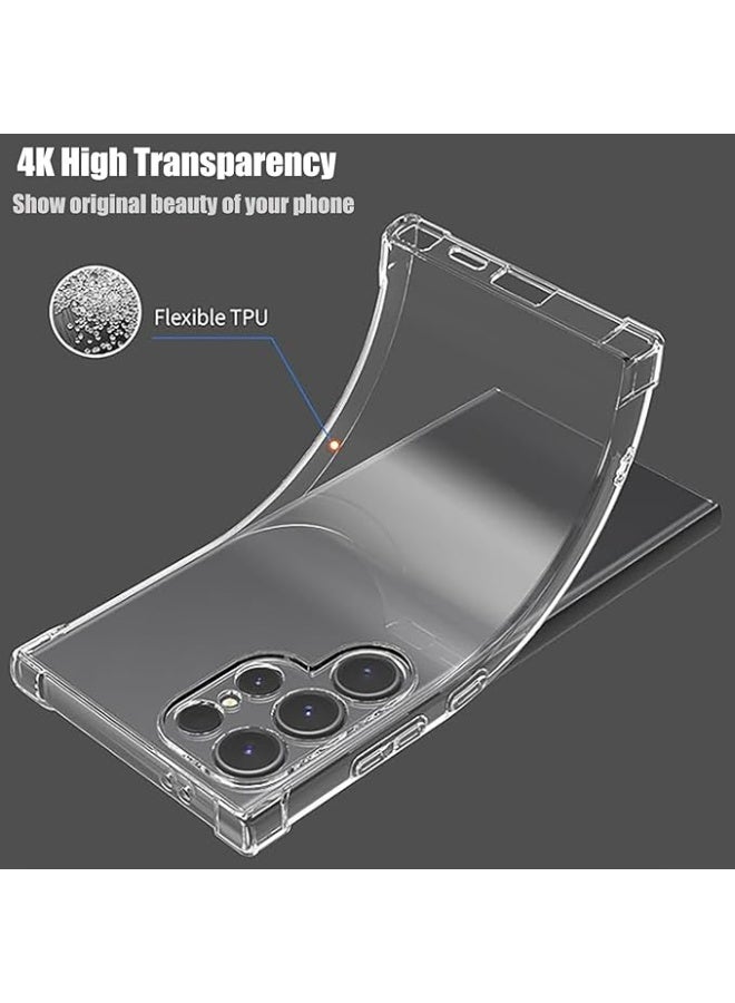 بروماس غطاء شفاف لهاتف سامسونج جالاكسي S24 ألترا – واقٍ ضد الصدمات بتصميم نحيف، حماية من الاصفرار، حواف TPU مرنة، مقاوم للخدوش - Image 3