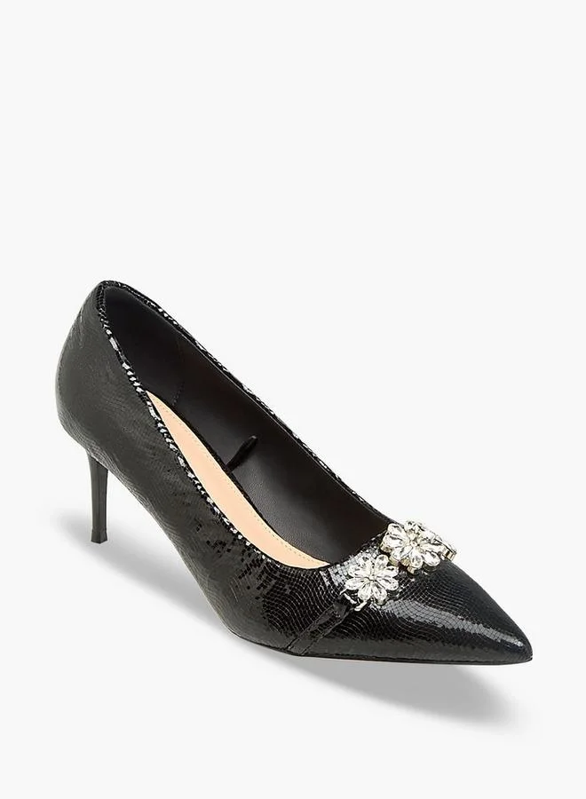 Flora Bella By Shoexpress BLACK Women Cone Heel Pumps for Women | Best Price UAE