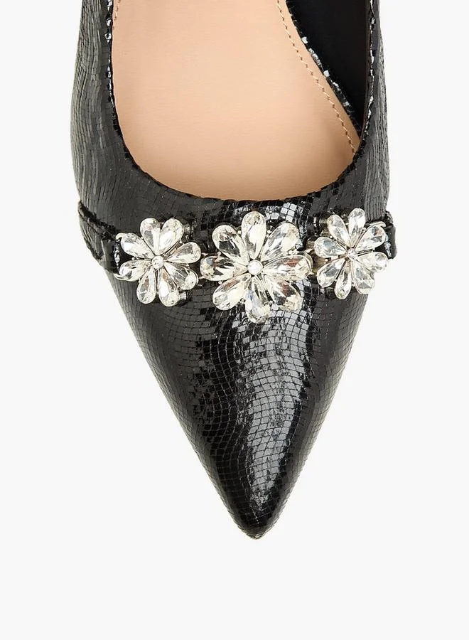 Flora Bella By Shoexpress BLACK Women Cone Heel Pumps for Women | Best Price UAE