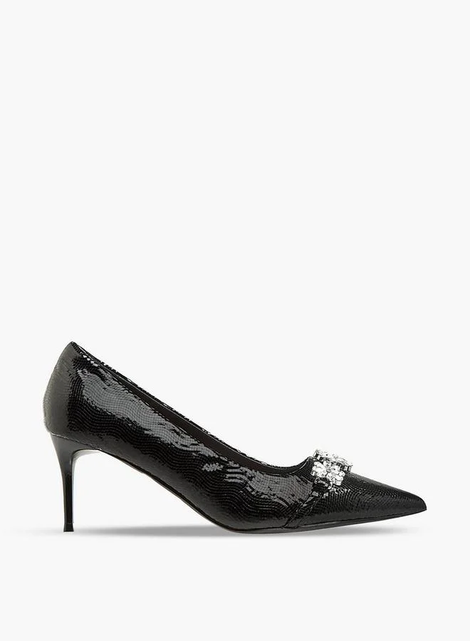 Flora Bella By Shoexpress BLACK Women Cone Heel Pumps for Women | Best Price UAE