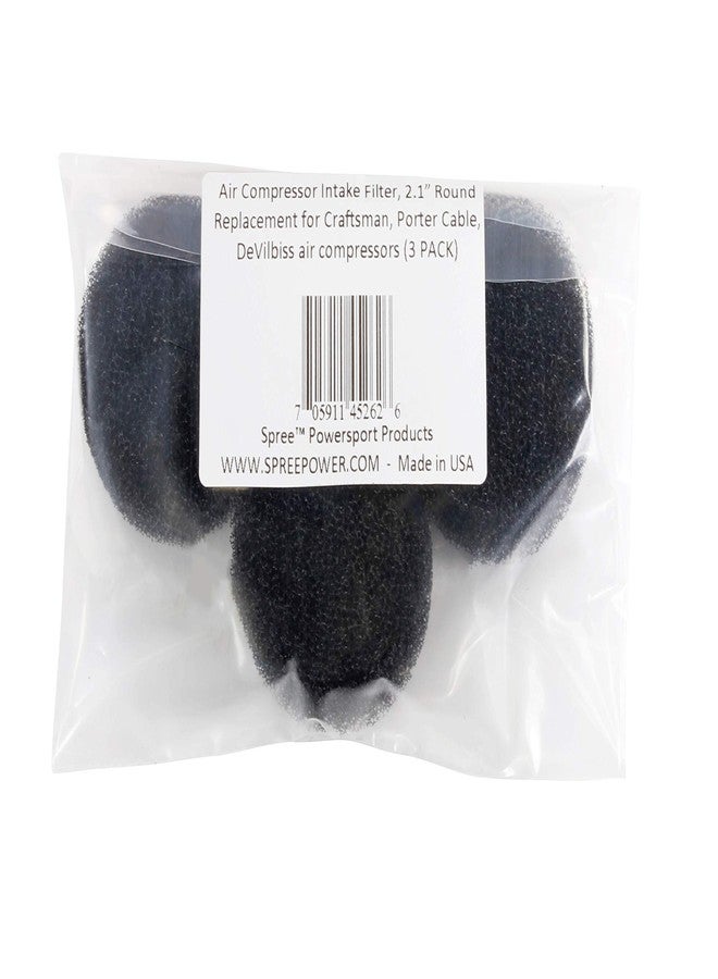 سبري بديل متوافق مع Spree لفلتر مدخل الهواء الدائري مقاس 2 بوصة من Craftsman Porter Cable DeVilbiss، عبوة من 3 قطع - Image 2