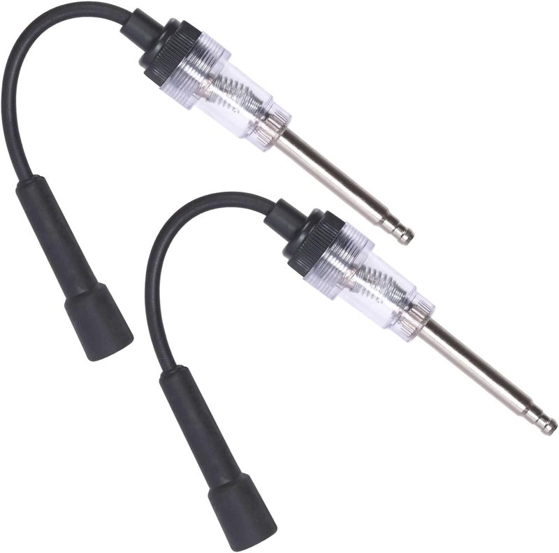 Cimeton 2Pcs Spark Plug Testers, Engine Plug Ignition Tester, Straight Boot Ignition Tester, Inline Spark Plug Coil Tester Armature Diagnostic Detector Tool for Automotive Lawnmowers Internal Engine - Image 1