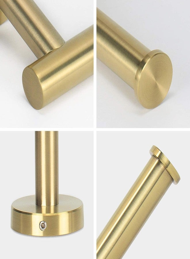 LUXIUR Toilet Paper Roll Holder for Bathroom, Kitchen Tissue Roll Stand, 304 Grade Stainless Steel Wall Mount Hanger for Kitchen Accessories Items, Home and Bathroom Accessories, Brushed Gold - Image 2