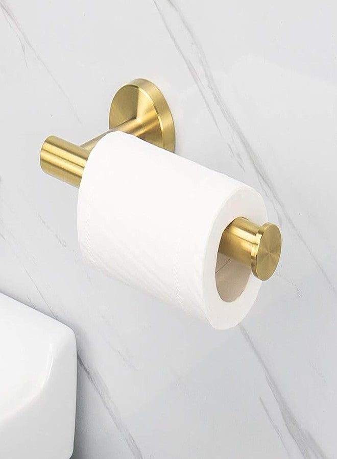LUXIUR Toilet Paper Roll Holder for Bathroom, Kitchen Tissue Roll Stand, 304 Grade Stainless Steel Wall Mount Hanger for Kitchen Accessories Items, Home and Bathroom Accessories, Brushed Gold - Image 1