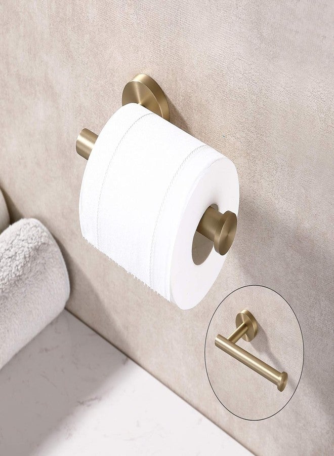 LUXIUR Toilet Paper Roll Holder for Bathroom, Kitchen Tissue Roll Stand, 304 Grade Stainless Steel Wall Mount Hanger for Kitchen Accessories Items, Home and Bathroom Accessories, Brushed Gold - Image 5