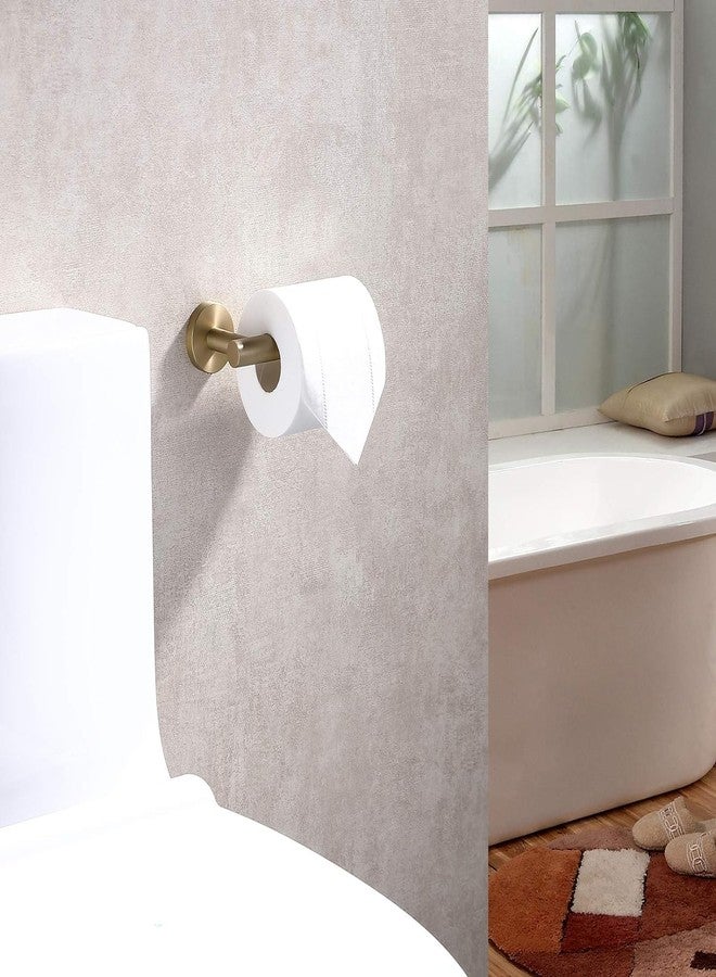 LUXIUR Toilet Paper Roll Holder for Bathroom, Kitchen Tissue Roll Stand, 304 Grade Stainless Steel Wall Mount Hanger for Kitchen Accessories Items, Home and Bathroom Accessories, Brushed Gold - Image 3