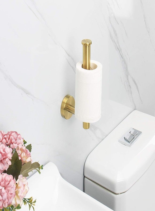 LUXIUR Toilet Paper Roll Holder for Bathroom, Kitchen Tissue Roll Stand, 304 Grade Stainless Steel Wall Mount Hanger for Kitchen Accessories Items, Home and Bathroom Accessories, Brushed Gold - Image 4