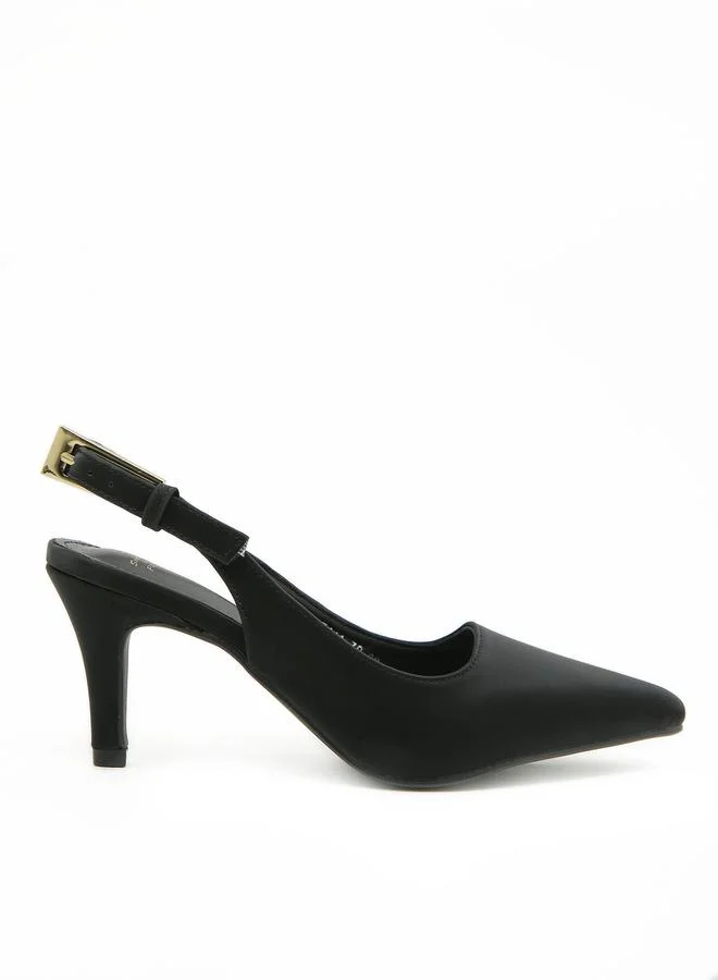 Sneak-a-Peek Sneak-a-Peek Slingback Pointed Toe Stiletto High Pumps