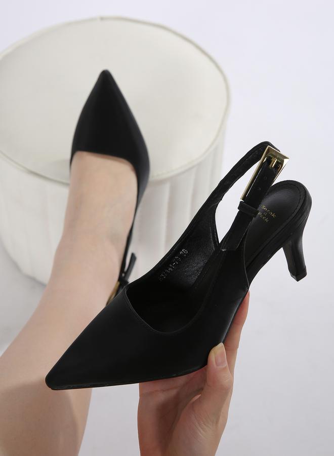 سنيك ايه بيك حذاء بكعب عالٍ مدبب بتصميم - Image 3