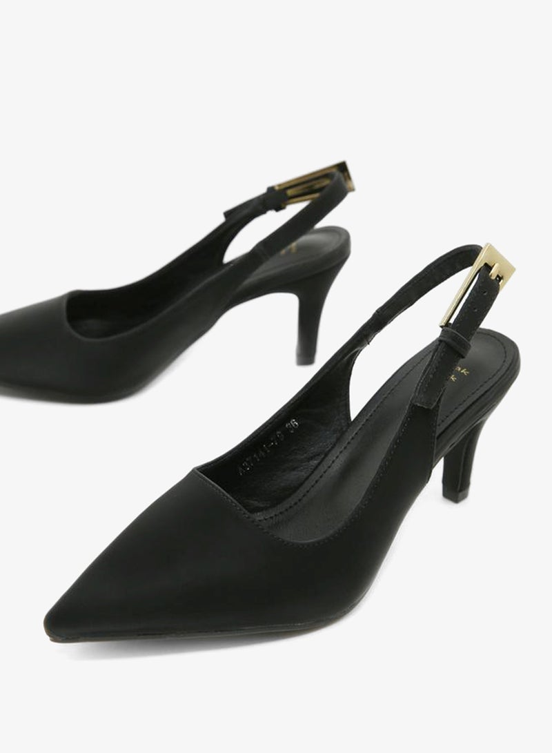 سنيك ايه بيك حذاء بكعب عالٍ مدبب بتصميم - Image 4