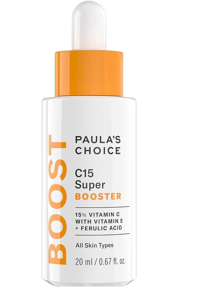 PAULA'S CHOICE - Paula's Choice C15 Super Booster Brightening Serum, 15% Vitamin C with Vitamin E and Ferulic Acid, 0.67 oz - Image 1