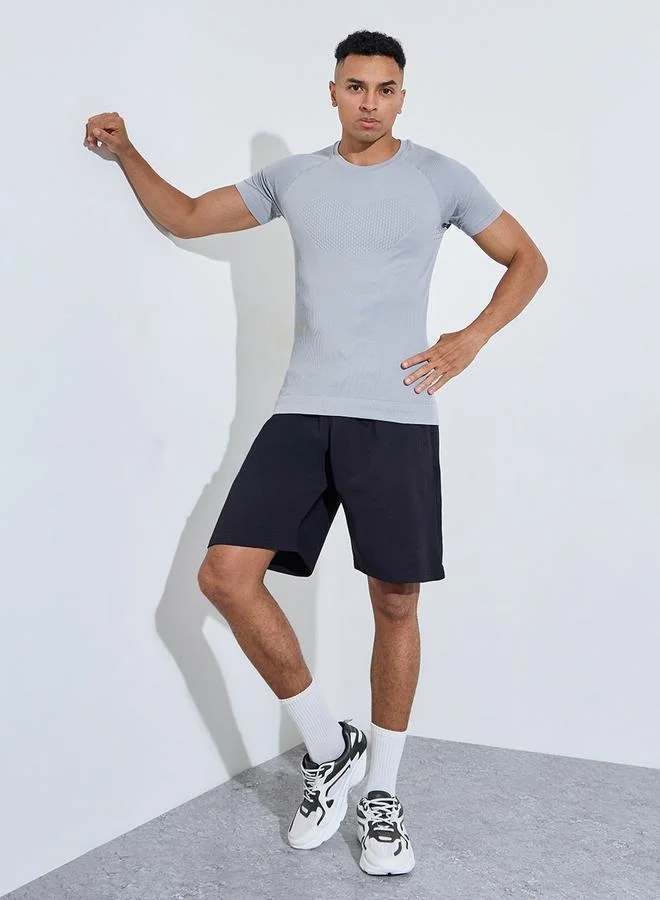 ستايلي اكتيف Men Grey Raglan Sleeve Body Shapewear