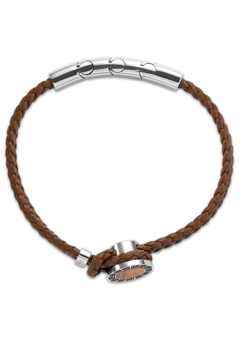 Guy Laroche - Marc Brown Braided Leather Bracelet - Image 1