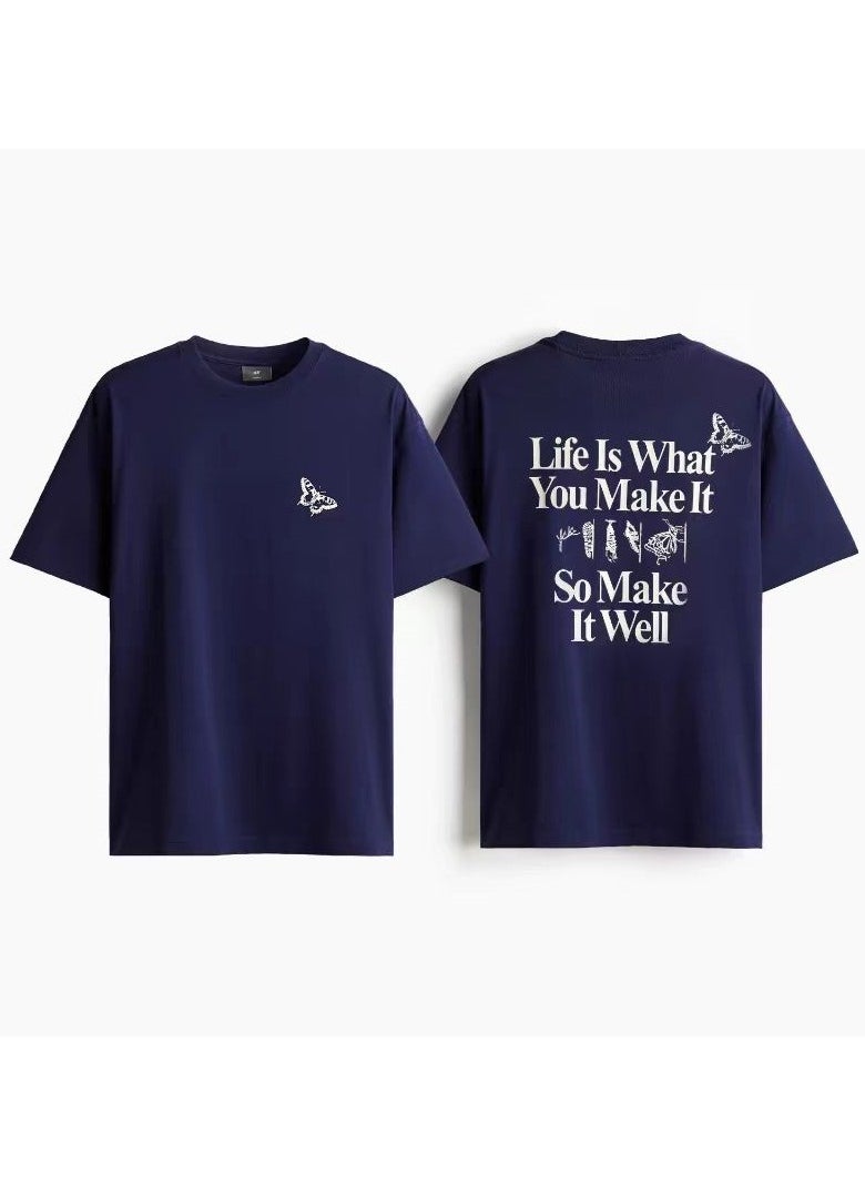 H and M - New HM Casual Loose Cotton Short Sleeved Shirt - Image 1
