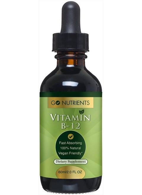 Vitamin B12 - Fast Absorbing B12 Vitamins, All Natural, Vegan Friendly B12 Sublingual Supplement with 3000 mcg Methylcobalamin, Organic Raspberry Flavor, 2 oz, 48 Servings