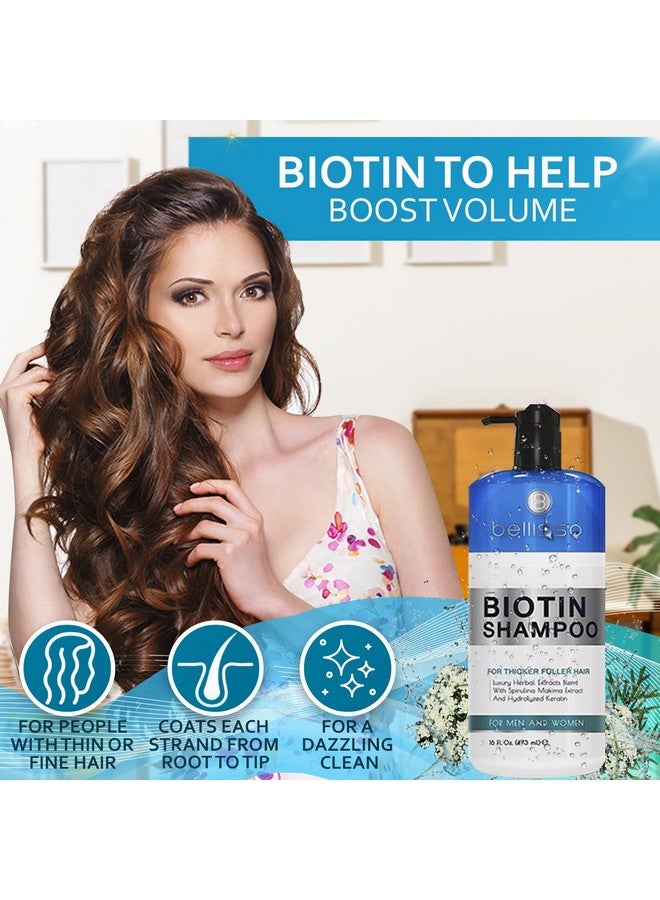 BELLISSO Biotin Shampoo for Thicker Stronger Hair - Volumizing & Thickening Shampoo for Men and Women - Sulfate Free, Salon Grade Formula to Boost Volume for Fine and Thinning Hair - Ideal for All Hair Types - Image 2