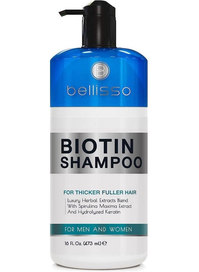 BELLISSO Biotin Shampoo for Thicker Stronger Hair - Volumizing & Thickening Shampoo for Men and Women - Sulfate Free, Salon Grade Formula to Boost Volume for Fine and Thinning Hair - Ideal for All Hair Types - Image 1