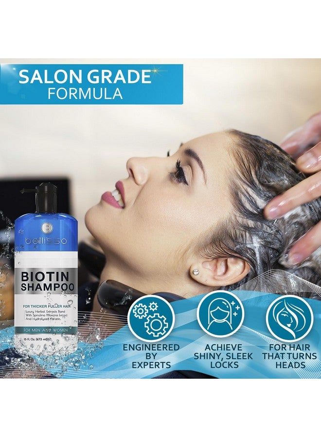 BELLISSO Biotin Shampoo for Thicker Stronger Hair - Volumizing & Thickening Shampoo for Men and Women - Sulfate Free, Salon Grade Formula to Boost Volume for Fine and Thinning Hair - Ideal for All Hair Types - Image 5
