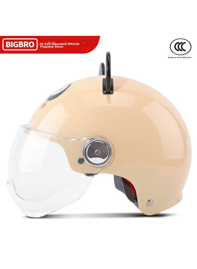 Bigbro K15 Children's Model, Khaki Panda, 3c Electric Motorcycle Helmet For Boys And Girls, Summer Sun Protection, All-season Use - Image 2
