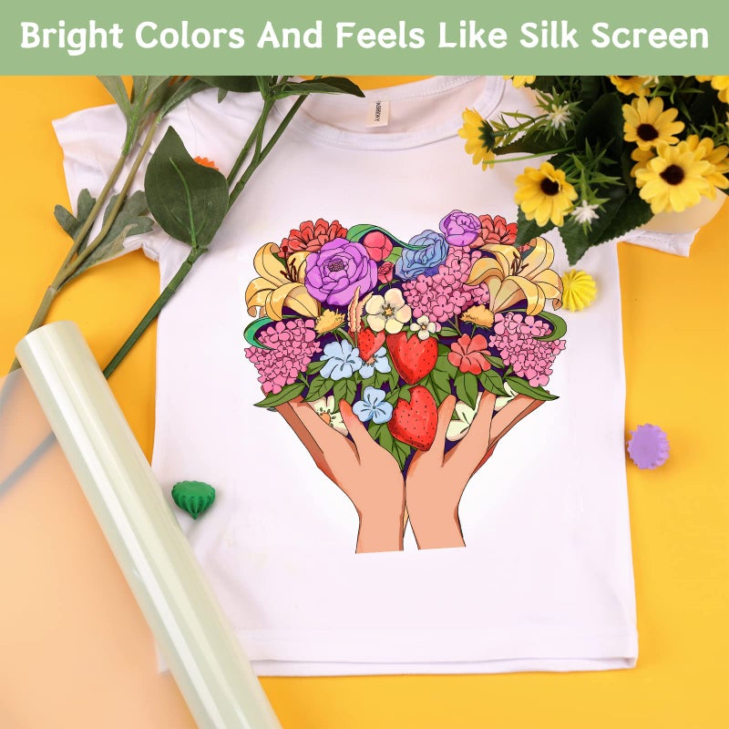HTVRONT Clear Sublimation HTV Vinyl Matte 12" X 20FT - Sublimation Vinyl High Transfer Rate - Bright Smooth Washable HTV for T-Shirt/Hat/Pillow/Bag - Image 2