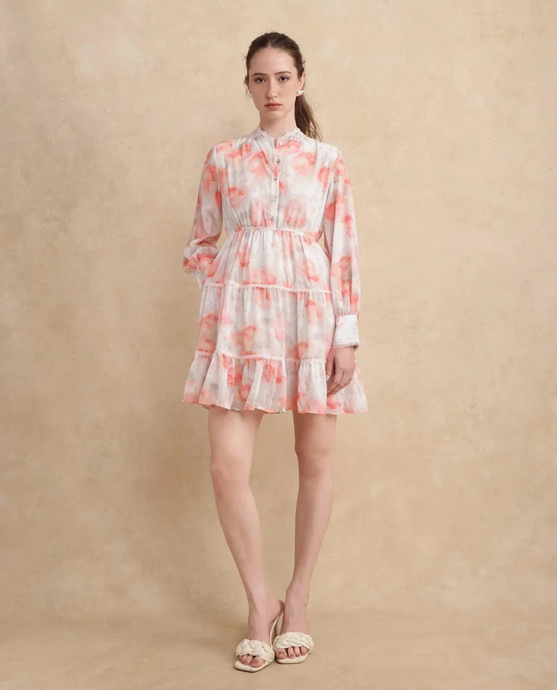 Rareism Women's Abstract Print Mini Dress