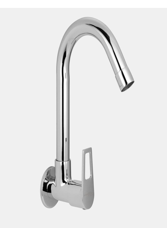 Hindware Italian Collection Aspiro Range F570023CP Kitchen Sink Tap with Swivel Spout | Wall Mounted | Made of Brass | Mirror-Like Finish - Image 1