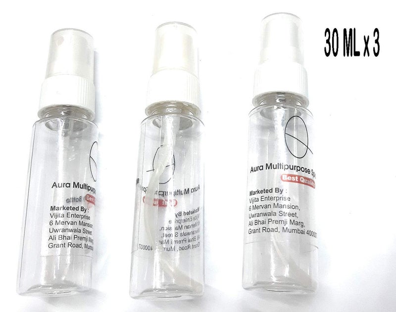 Aura Multipurpose Empty Mist Spray Bottle For Perfume Rose Water Daily Usable Refillable Empty Transparent Spray Bottle ML 30 - Image 2