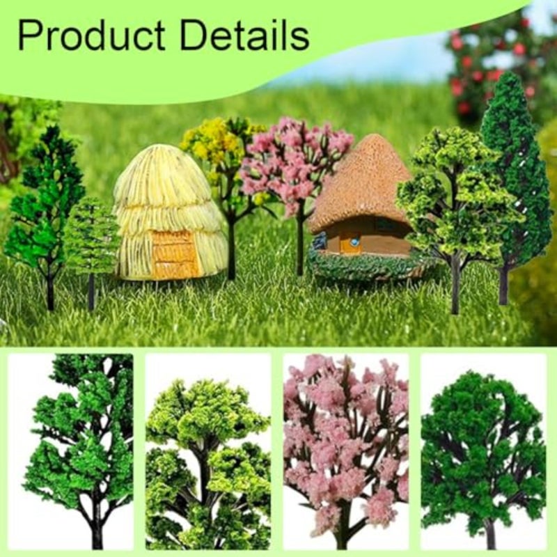 Model Building Trees Miniature Mini Landscape Pack of 30 Diorama Tree 3.5-6.5 cm Train Trees Artificial Trees Model Making for DIY Landscape Projects Model Railway Accessories - Image 3