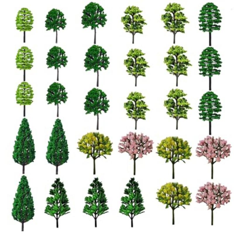 Model Building Trees Miniature Mini Landscape Pack of 30 Diorama Tree 3.5-6.5 cm Train Trees Artificial Trees Model Making for DIY Landscape Projects Model Railway Accessories - Image 1