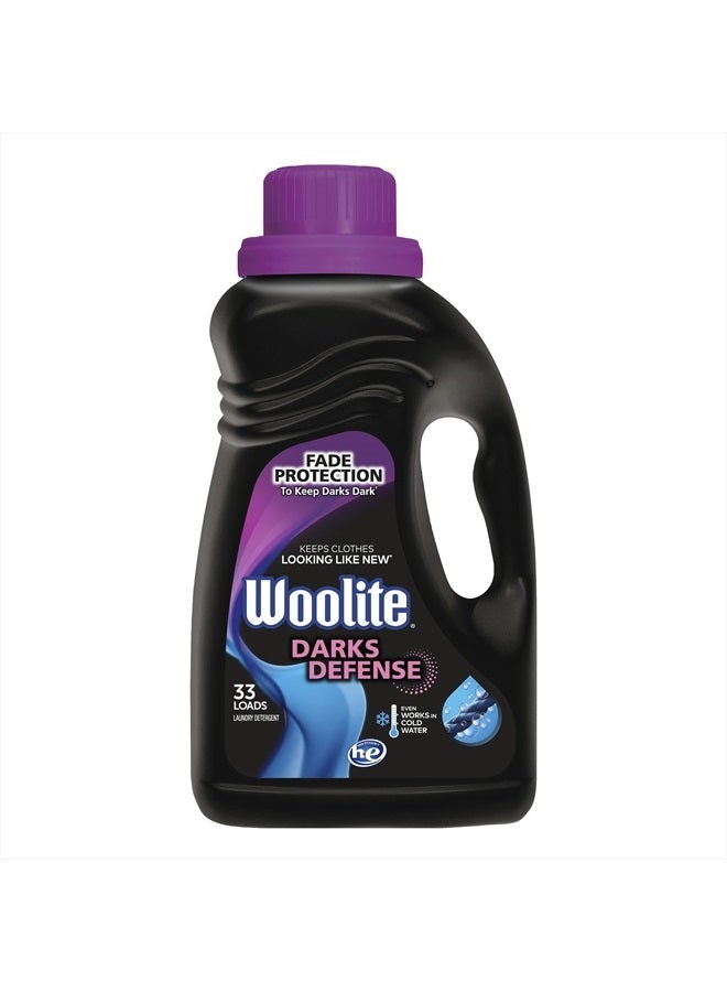 Woolite Darks Defense Liquid Laundry Detergent, 33 Loads, 50 Fl Oz, Regular & HE Washers, Packaging May Vary - Image 1