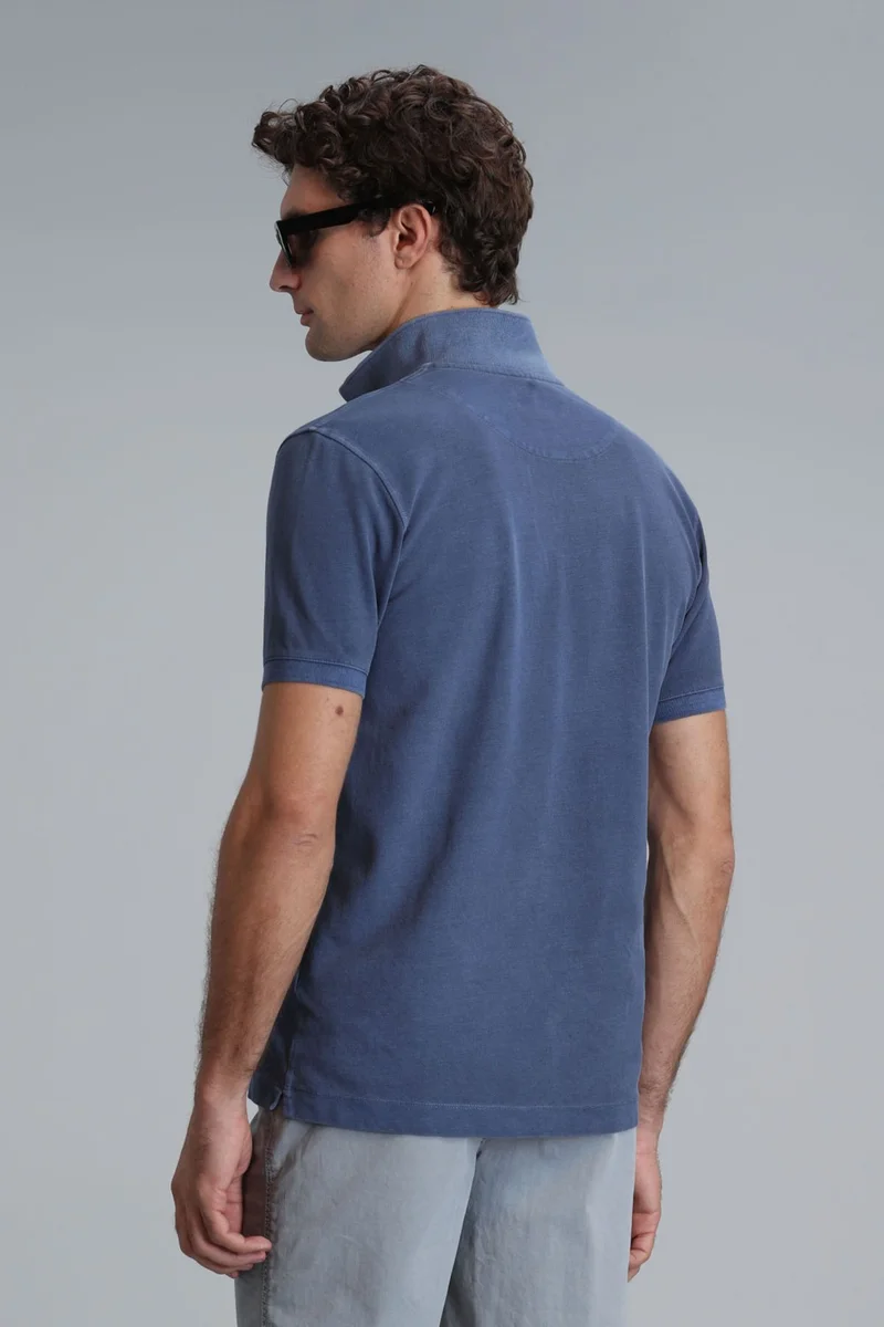 لوفيان Men's Vernon Smart Polo T-Shirt 111040163 Light Navy Blue
