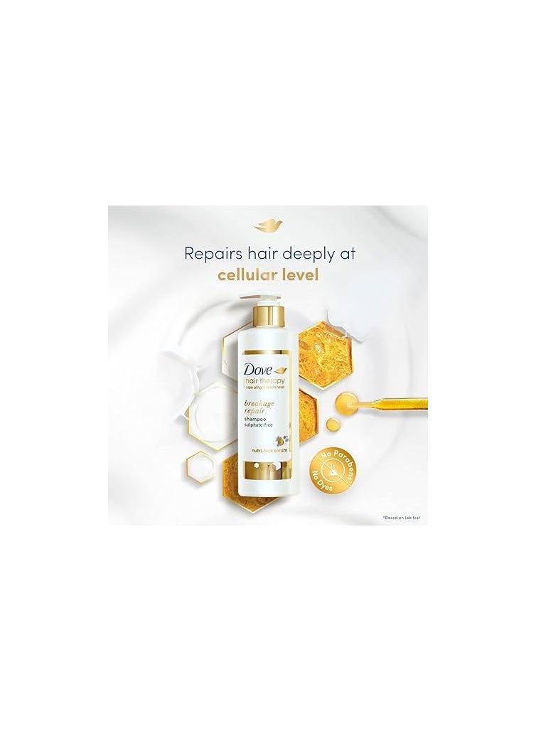 Dove Hair Therapy Breakage Repair Sulphate Free Shampoo No Parabens No Dyes - Image 3