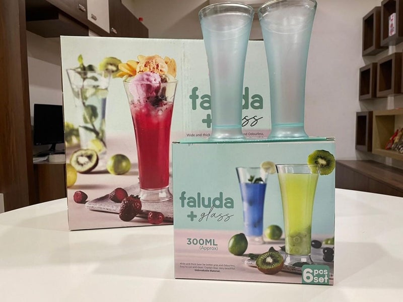 ZMOXY Unbreakable Plastic Glass for Water Juice Soft Drink Whisky Beer WineTransparent Glass Water Glass 300 MLSet of 6 FALUDA Glass - Image 4
