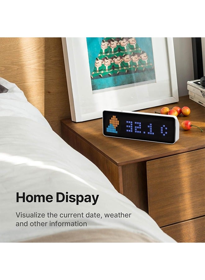 ULANZI TC001 Smart Pixel Clock, Gaming Setup Digital Alarm Clock with Weather - Awtrix Simulator - WiFi Connect, Social Media Counter, Retro Pixel Art Clock for Gaming Room,Bedside, Office Decor - Image 2