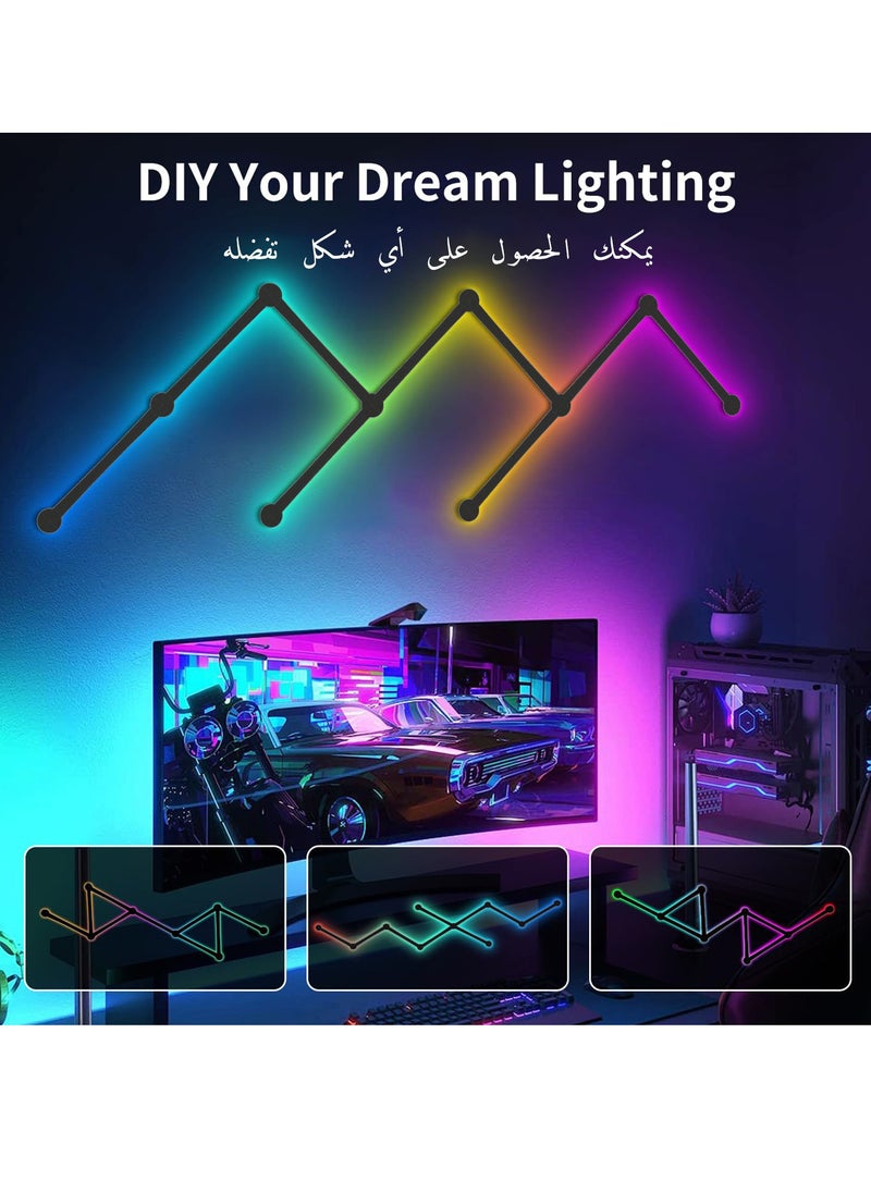 SIRKOLR SIRKOLR Smart LED Wall Lights,Music Sync Gaming Lights Works with Alexa and Google Assistant, DIY RGB Light Bar, LED Wall Lights for Bedroom  - Image 3