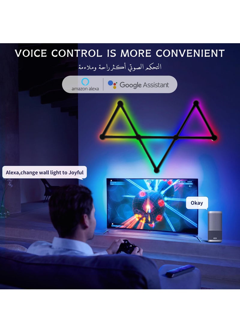 SIRKOLR SIRKOLR Smart LED Wall Lights,Music Sync Gaming Lights Works with Alexa and Google Assistant, DIY RGB Light Bar, LED Wall Lights for Bedroom  - Image 4