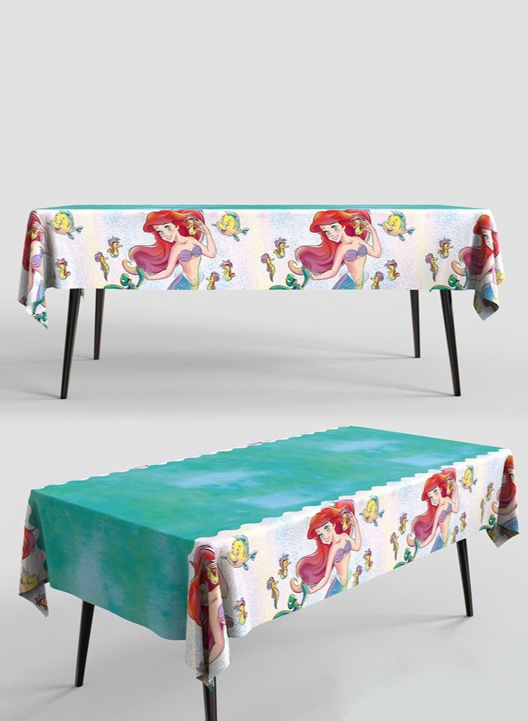 Disposable Tablecloth,Birthday Tablecloth, Cartoon Waterproof Disposable Colourful Birthday Party Decoration Tablecloth 137cm*183cm  - Image 2