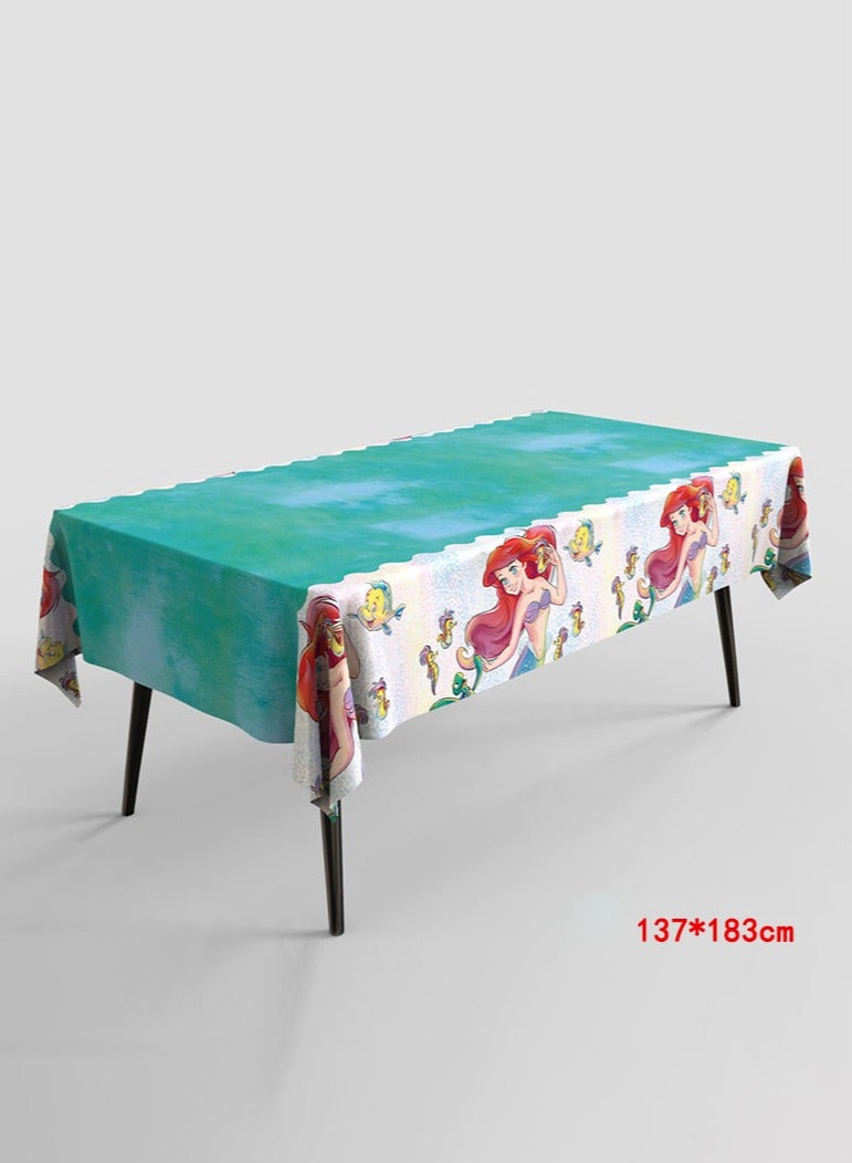 Disposable Tablecloth,Birthday Tablecloth, Cartoon Waterproof Disposable Colourful Birthday Party Decoration Tablecloth 137cm*183cm  - Image 3