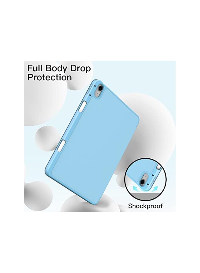 Jetech Case for iPad Air 5/4 (2022/2020 5th/4th Generation 10.9-Inch) with Pencil Holder, Support 2nd Pencil Charging, Slim Tablet Cover with Soft TPU Back, Auto Wake/Sleep (Blue) - Image 4