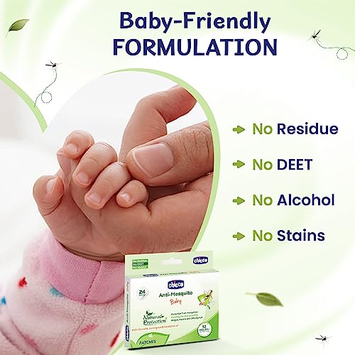 Chicco Anti-Mosquito Baby Patches with the natural protection of 12+ Hours, 1 Pack (24 Patches Inside) - Image 3