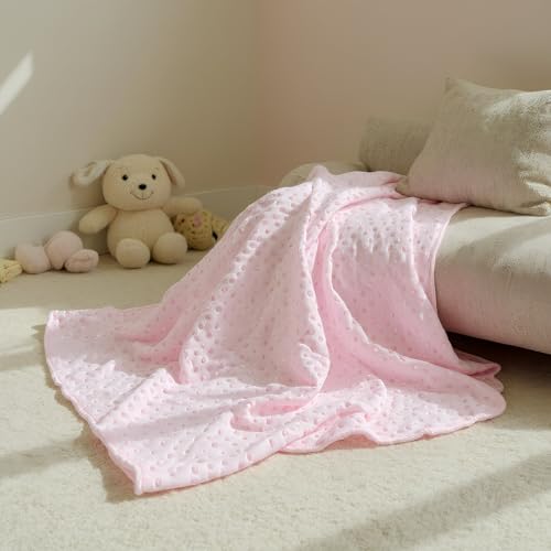 VOIDROP Dotted Bean Blanket – Luxuriously Soft and Cozy Baby Blanket | Premium Plush Comfort for Newborns, Infants, and Toddlers | Lightweight, Breathable Seasons - (Pink) - Image 5