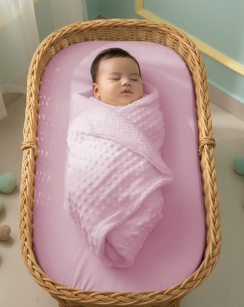 VOIDROP Dotted Bean Blanket – Luxuriously Soft and Cozy Baby Blanket | Premium Plush Comfort for Newborns, Infants, and Toddlers | Lightweight, Breathable Seasons - (Pink) - Image 1