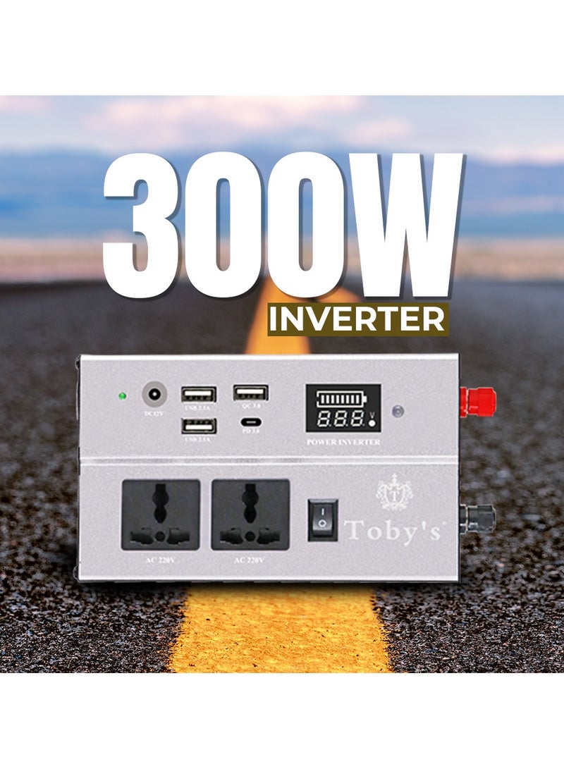 توبيز بطارية توبي BTY 30A بقوة 30000 مللي أمبير في الساعة ، بطارية قابلة لإعادة الشحن مع عاكس طاقة 300 واط أفضل للتخييم - Image 3